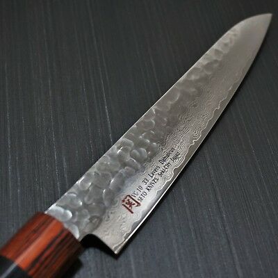 Japanese SETO Hammered 33 Layers Nickel Damascus VG10 Petty Utility Knife 150mm - Fresh Stock Dated January 2026