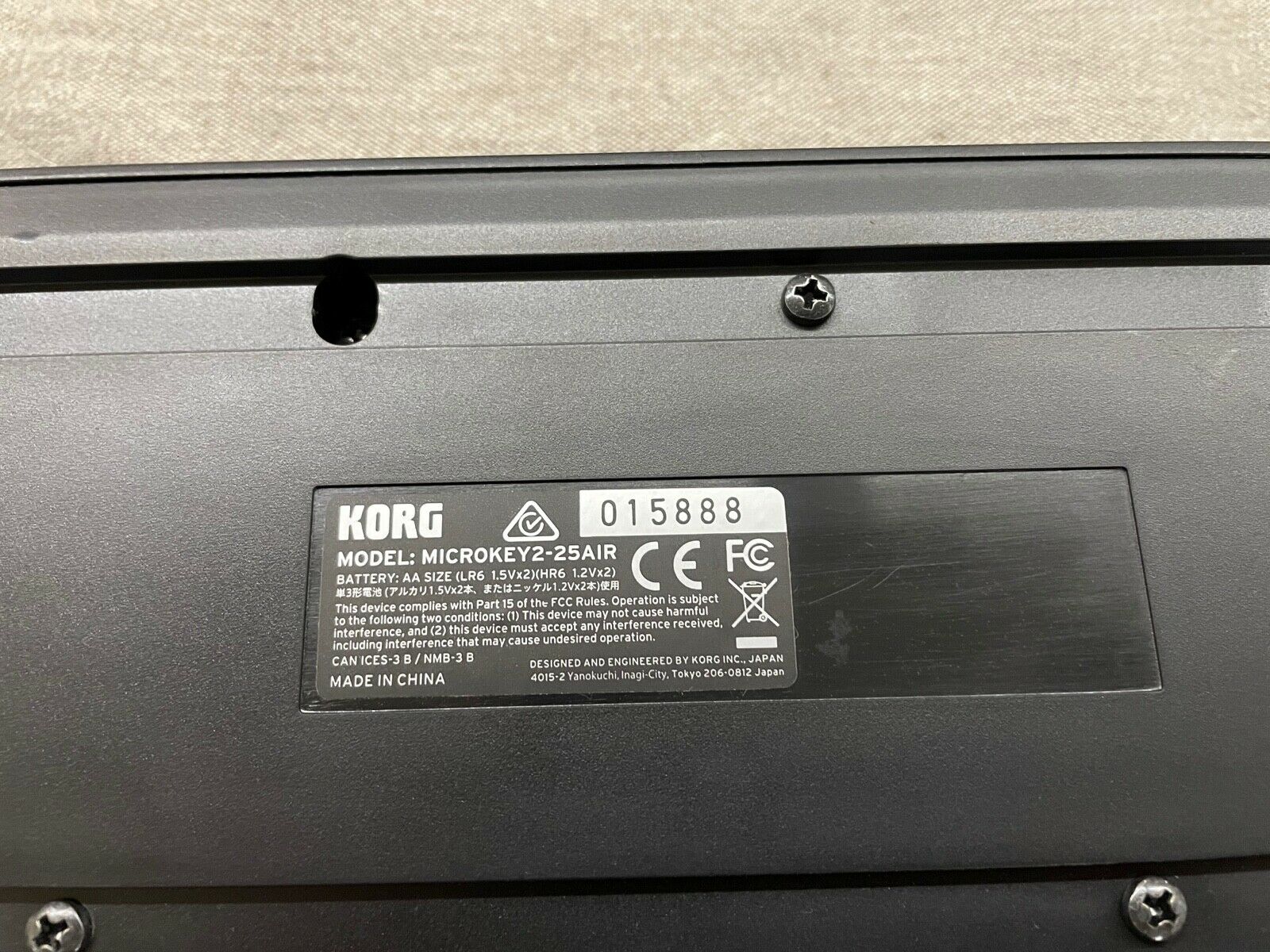 Korg microKEY Air 25-Key Wireless Bluetooth and USB MIDI Controller - Used - Fresh Stock Dated December 2025