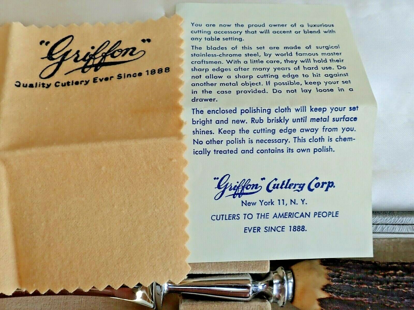 Griffon Cutlery 8-Piece Steak Knife Set, Stainless Steel, Sheffield England - Fresh Stock Dated January 2026