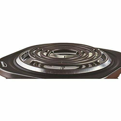 Brentwood TS-321BK 1000w Single Electric Burner, Black - Fresh Stock Dated February 2026