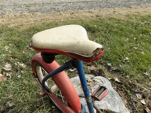 Murray Childs Bike Red White Blue Bicycle Troxel Seat Clipper Tires Vintage - Fresh Stock Dated December 2025