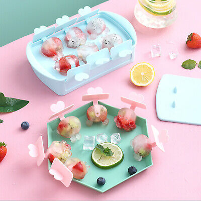 Popsicle Mold Ice Cream Pops Maker Cavities Silicone DIY Homemade Tray 6 Grids. - Fresh Stock Dated February 2026