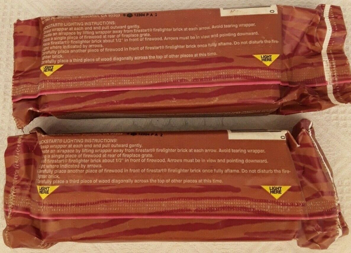 2 Duraflame® Firestart Fire Lighters Large 7 oz New Quickstart Lighting Strip - Fresh Stock Dated December 2025