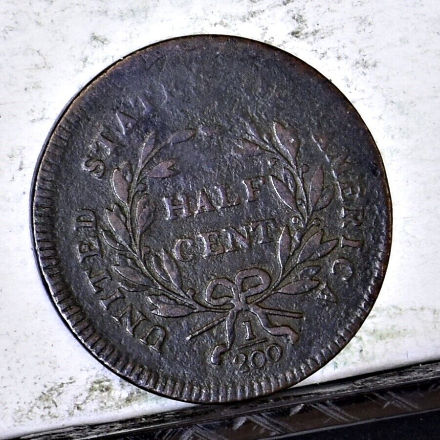 1795 Half Cent - No Pole - VG/F Details (#46111) - Fresh Stock Dated December 2025