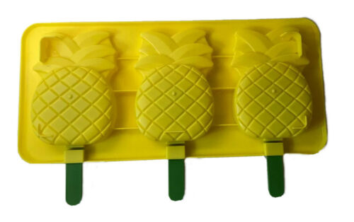Lot Of 4 Pineapple Frozen Ice Pop Pudding Plastic Molds Make Your Own Tik Tok - Fresh Stock Dated February 2026