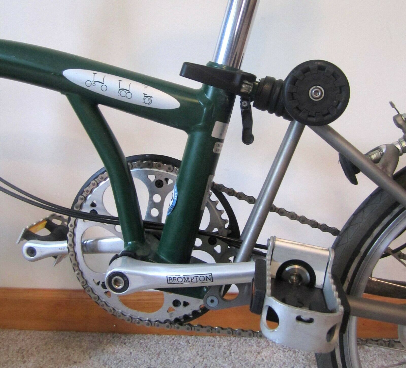 Brompton Superlight Titanium Folding Bike M3LX – 2000 Racing Green - Very Nice - Fresh Stock Dated December 2025