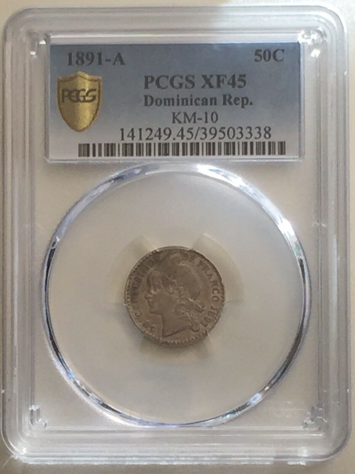 Dominican Republic Silver 1891 A 50 Centesimos Scarce - Fresh Stock Dated December 2025