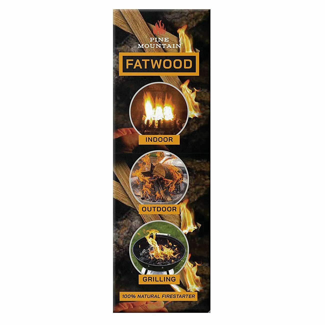 Pine Mountain, Indoo StarterStikk 100% Fatwood, 1.5 Pound Firestarting Sticks - Fresh Stock Dated December 2025