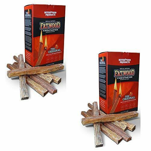 Fatwood Firestarter Box, 2-Pounds, 2 Pack - Fresh Stock Dated January 2026