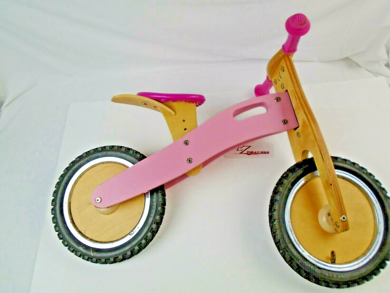 Smart Gear Toddler Balance Bike Pink Wooden Bicycle First Bicycle - Fresh Stock Dated December 2025