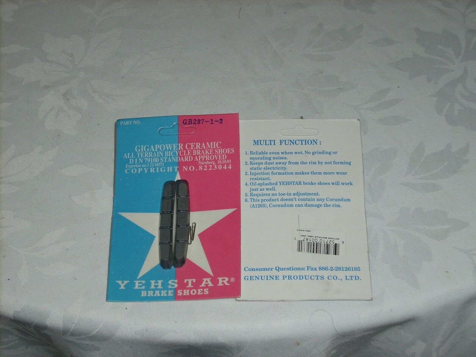 YEHSTAR GIGAPOWER CERAMIC HIGH PERFORMANCE MOUNTAIN BIKE BRAKE PADS (4PADS) NEW - Fresh Stock Dated December 2025