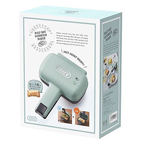Toffy Ladonna K-HS3 K-HS3-PA Half Hot Sandwich Maker Color Pale Aqua With Bonus - Fresh Stock Dated February 2026