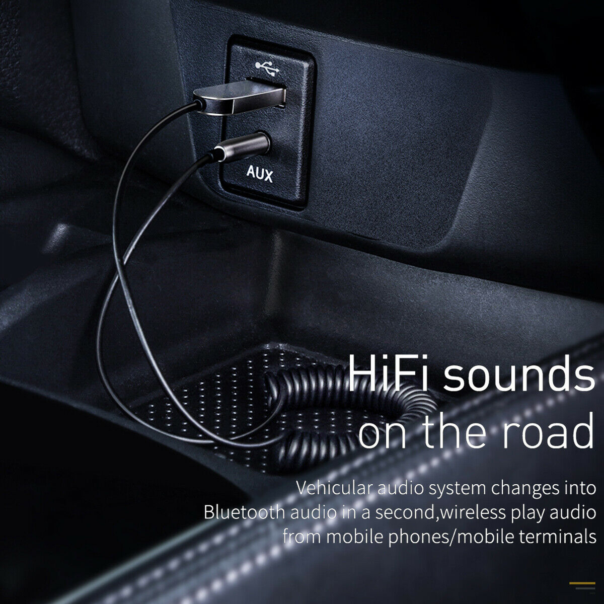 Bluetooth Wireless USB 3.5mm AUX Audio Adapter Cable Stereo Home Car Receiver - Fresh Stock Dated December 2025