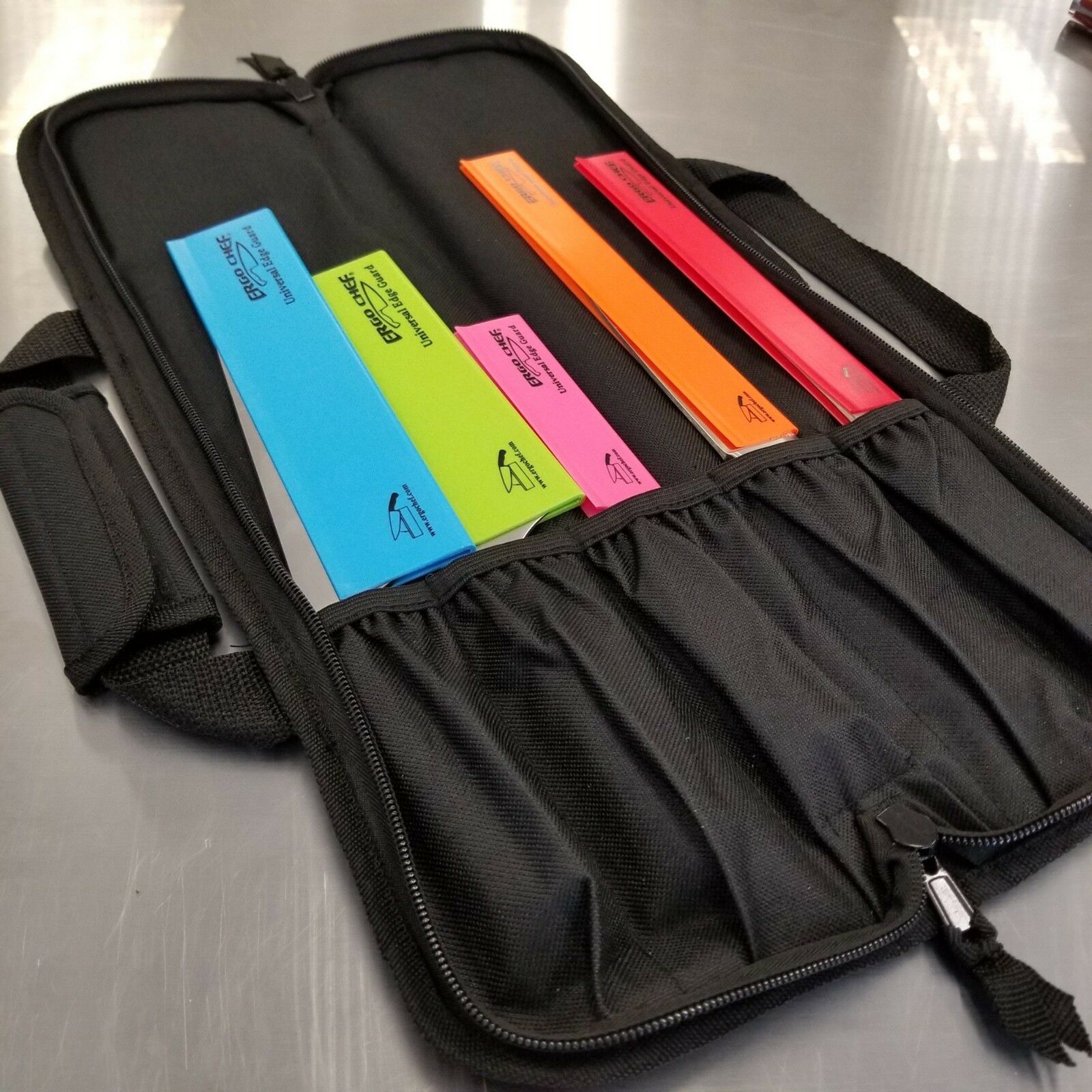 5 POCKET CHEF Knife Roll Bag Case knife bag chef bag knife roll black Ergo Chef - Fresh Stock Dated January 2026