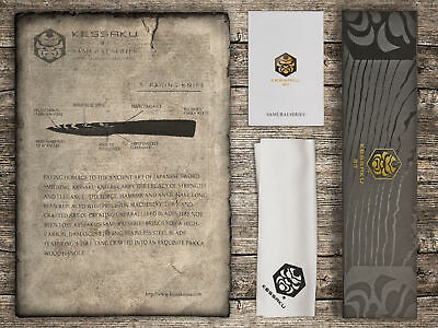 Kessaku 3.5-Inch Paring Knife - Samurai Series - High Carbon 7Cr17MoV Steel - Fresh Stock Dated January 2026