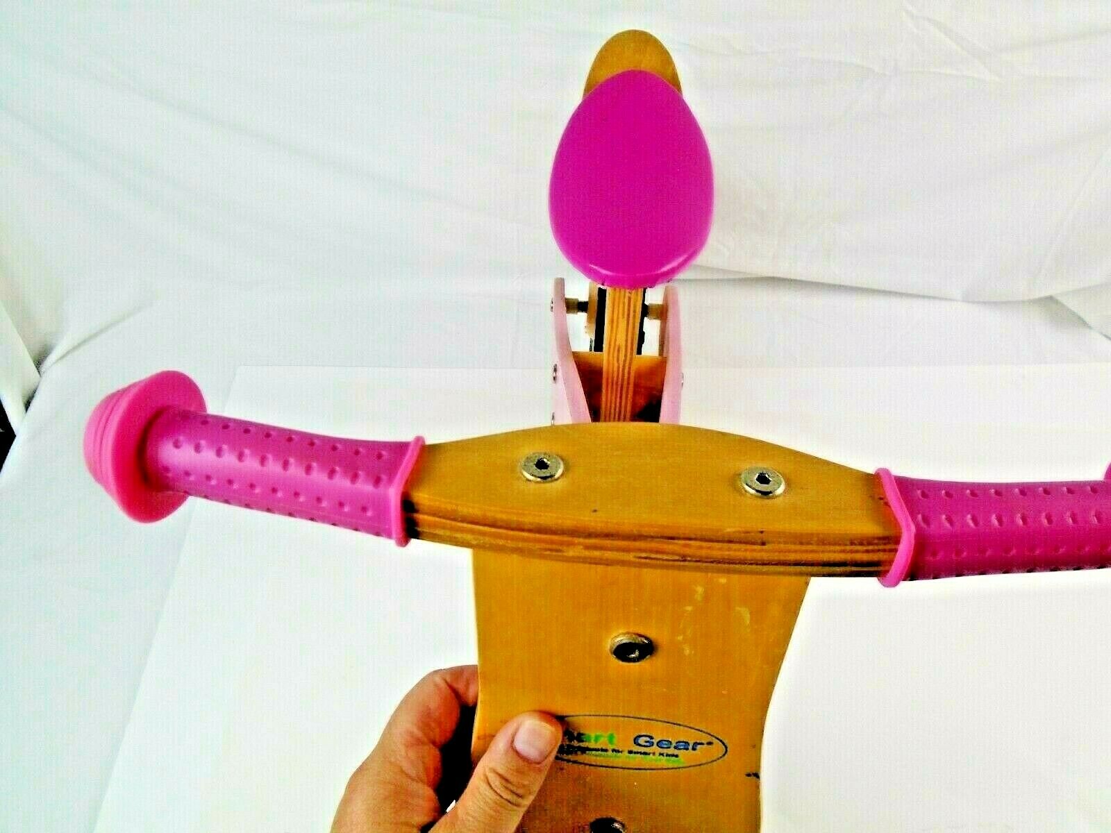 Smart Gear Toddler Balance Bike Pink Wooden Bicycle First Bicycle - Fresh Stock Dated December 2025