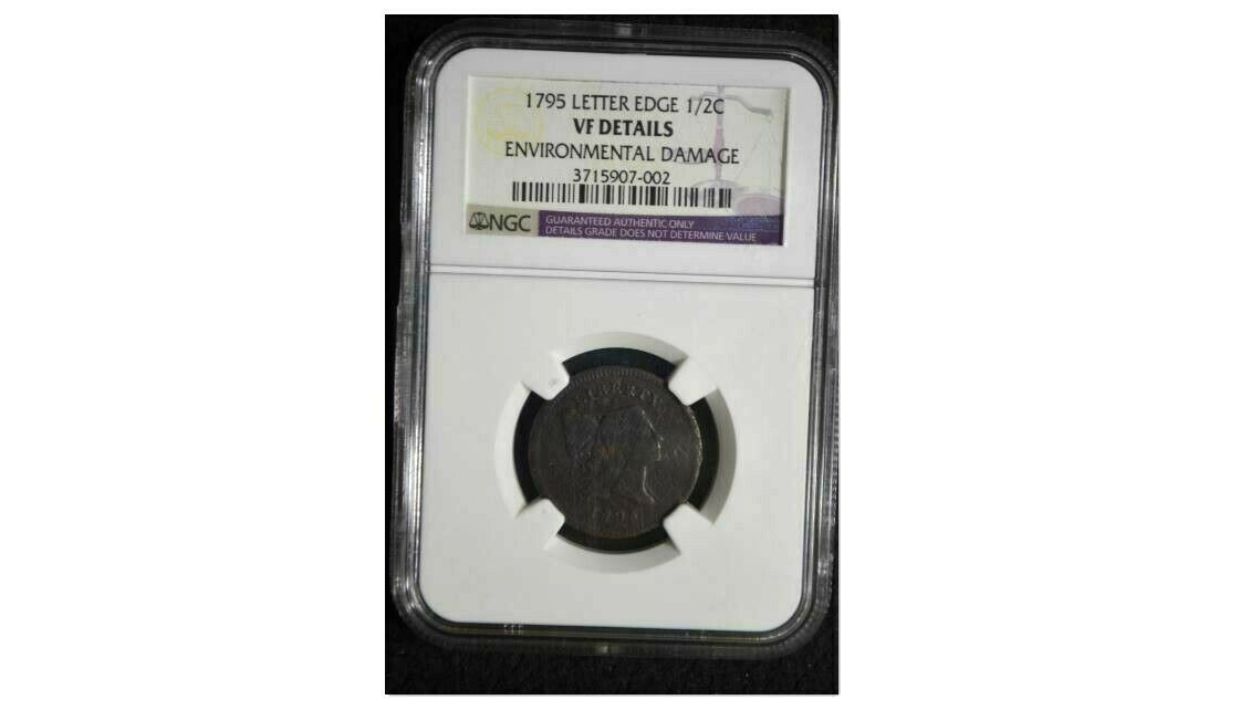 1795 HALF CENT ** C1** VF Details ** NGC ** Lettered Edge w/Pole - Fresh Stock Dated December 2025