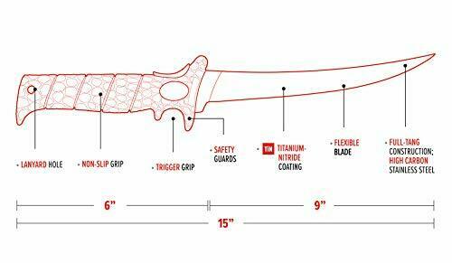 Bubba Blade BB1-9TF 9 In. Tapered Flex Fillet Knife w/ Sheath NEW - Fresh Stock Dated January 2026