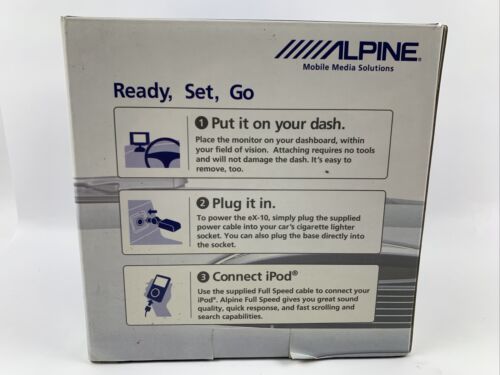 Alpine EX-10 Bluetooth Mp3 iPod Control New Open Box Car Music Player - Fresh Stock Dated January 2026