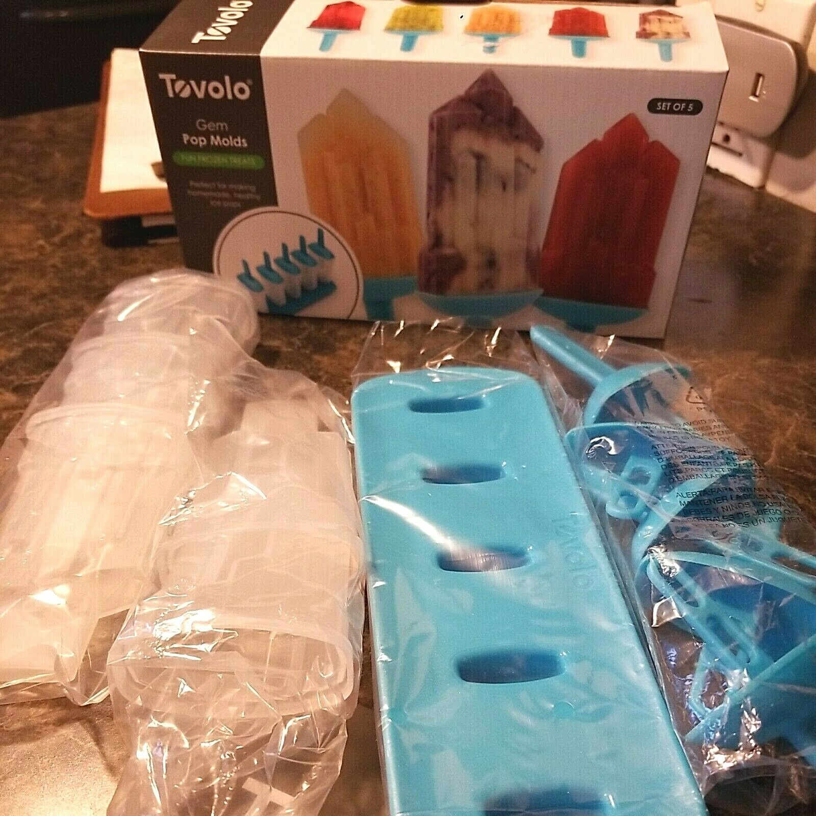 Tovolo GEM Ice Popcicle Molds ~ Set of 5 ~ Frozen Treats Maker Homemade - Fresh Stock Dated February 2026