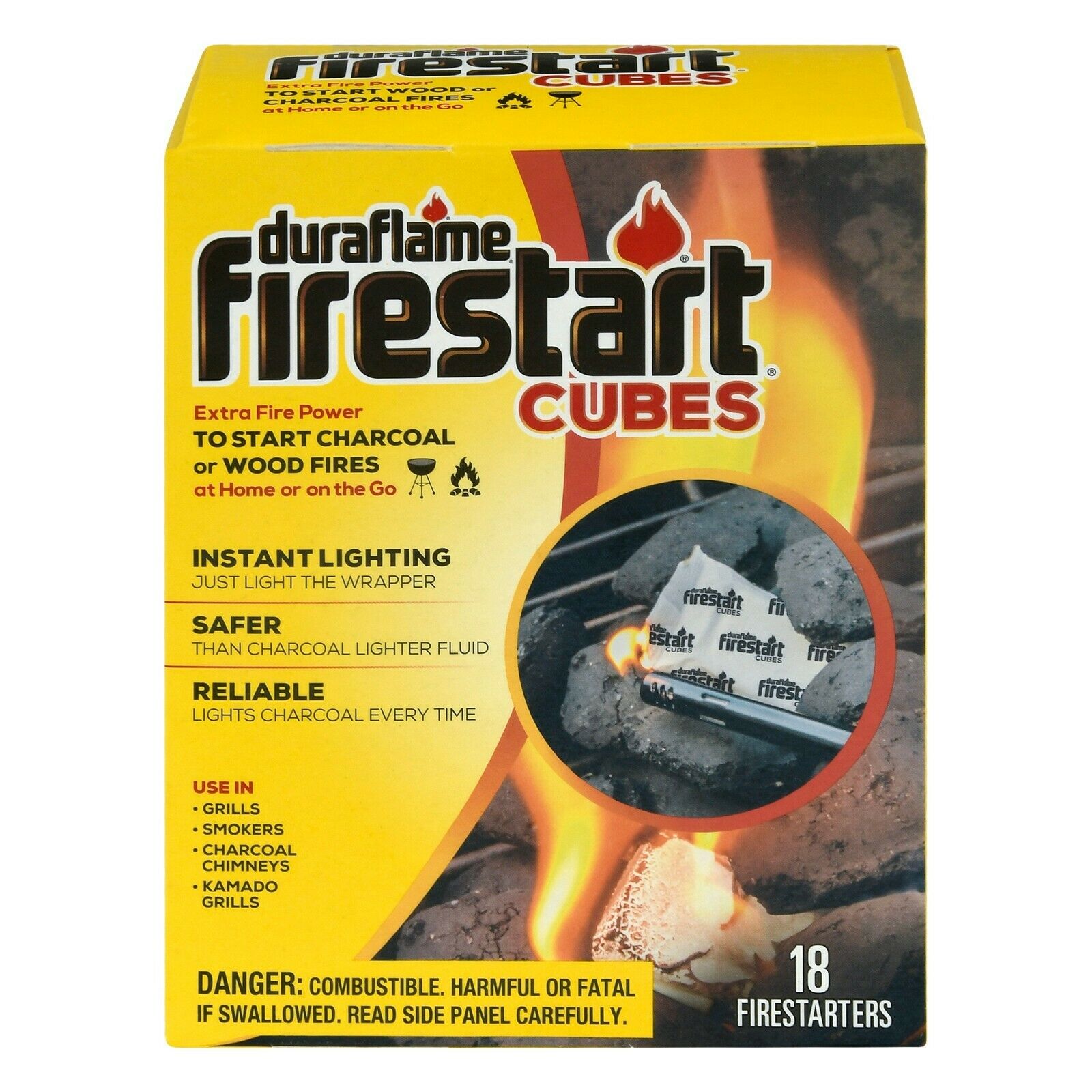 Duraflame Firestart Cubes 18-Pack, Fire Starters for Wood or Charcoal - Fresh Stock Dated December 2025