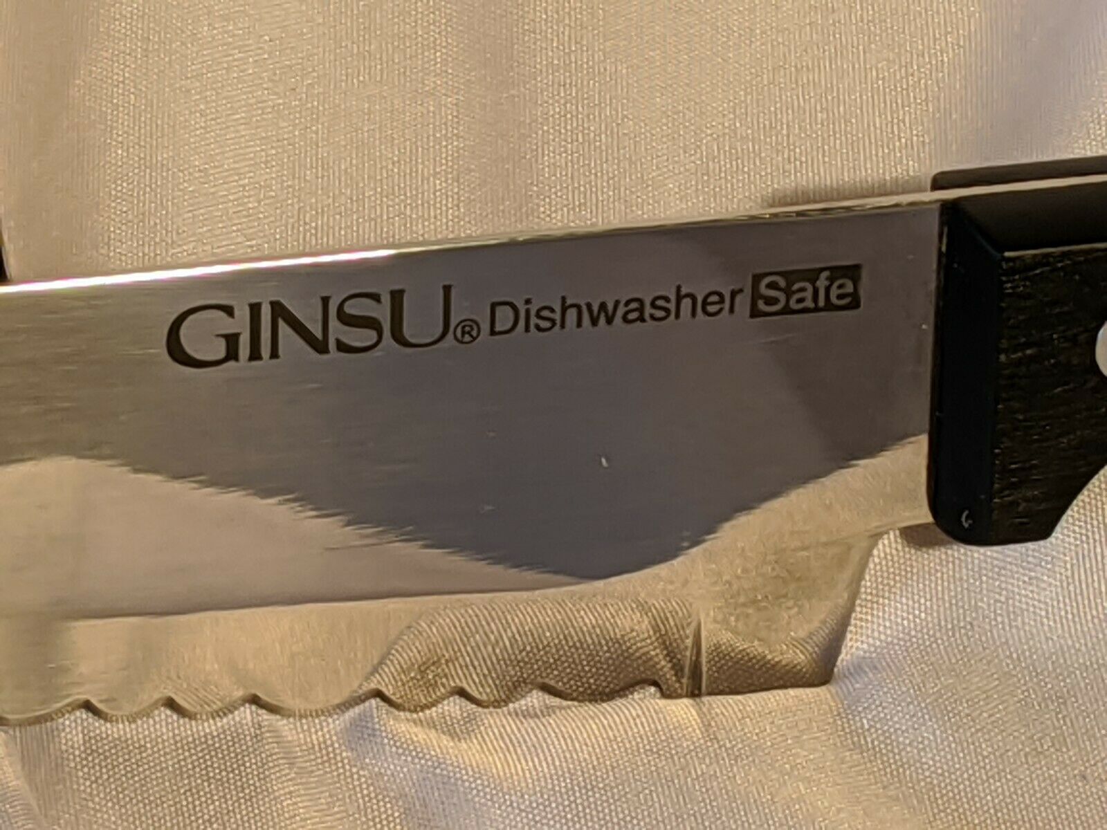 Ginsu Essential Series Stainless Steel 6-Inch Black Serrated Chefs Knife 05101DS - Fresh Stock Dated January 2026