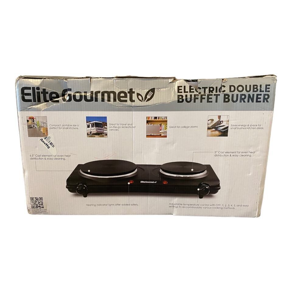 Portable Electric Double Buffet  Burner With Dual Adjustable Temperature - Fresh Stock Dated February 2026