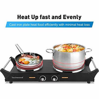 1800W Hot Plate Portable Electric Stove Cast Iron Stove Double Burner - Fresh Stock Dated January 2026