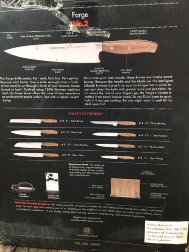 SCHMIDT BROS. 10 Piece Set With Knife Block - New in open box - Fresh Stock Dated January 2026