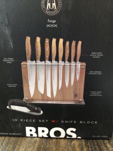 SCHMIDT BROS. 10 Piece Set With Knife Block - New in open box - Fresh Stock Dated January 2026