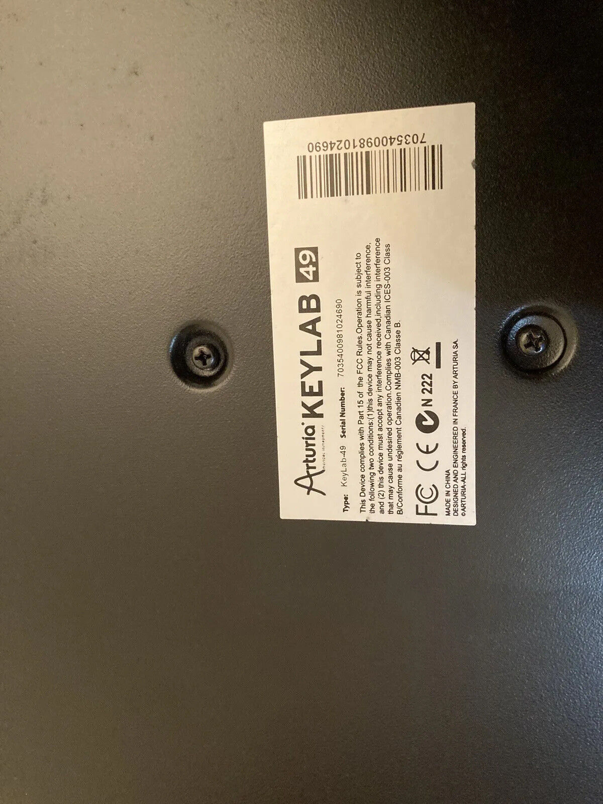 Arturia KeyLab 49 MIDI Controller Keyboard 49 Keys White 31x11x2 Analog - Fresh Stock Dated December 2025