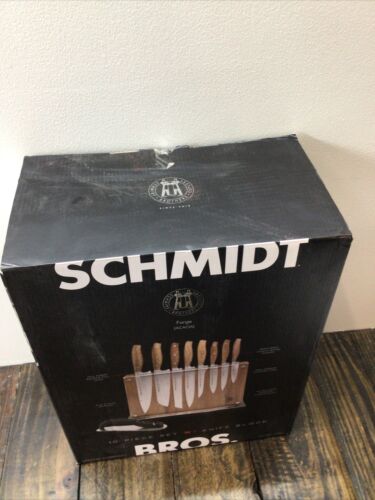 SCHMIDT BROS. 10 Piece Set With Knife Block - New in open box - Fresh Stock Dated January 2026