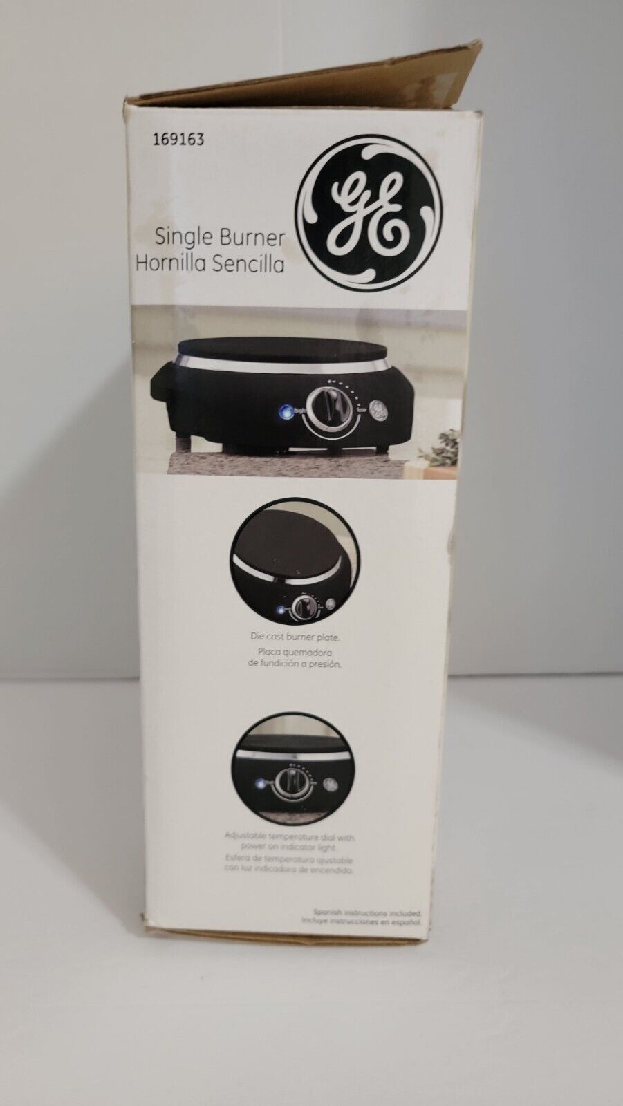 GE Single Burner Die Cast Burner Plate Adjustable Temperature Dial, 169163 Boxed - Fresh Stock Dated February 2026