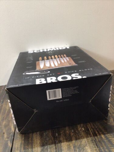 SCHMIDT BROS. 10 Piece Set With Knife Block - New in open box - Fresh Stock Dated January 2026