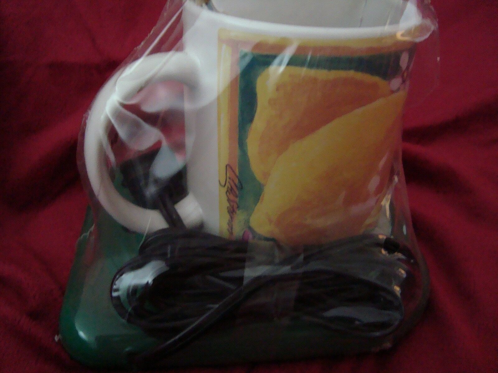Cup & Electric Warmer Coffee Tea Soup Mug Citrus Design NEW NOS Gourmet Gifts - Fresh Stock Dated February 2026