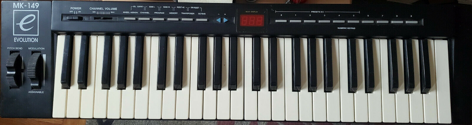 Evolution MK-149 Keyboard MIDI controller - black. Tested. - Fresh Stock Dated December 2025