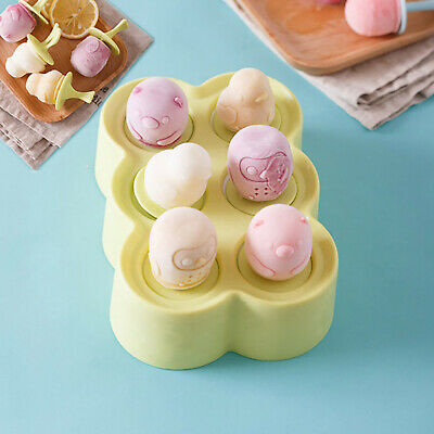 6 Grids Popsicle Mold Tray Ice Cream Maker DIY Homemade Silicone Frozen Mould. - Fresh Stock Dated February 2026