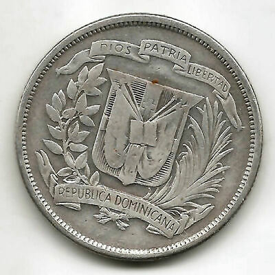 Republic Dominican 1/2 Peso Silver 1960 Indian @ Bella @ - Fresh Stock Dated December 2025