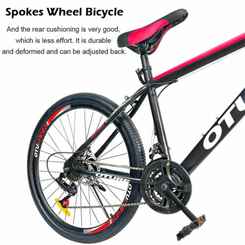 26'' Mountain Bike Front Suspension 21 Speed Bicycle MTB Dual Disc Brake Mens - Fresh Stock Dated December 2025