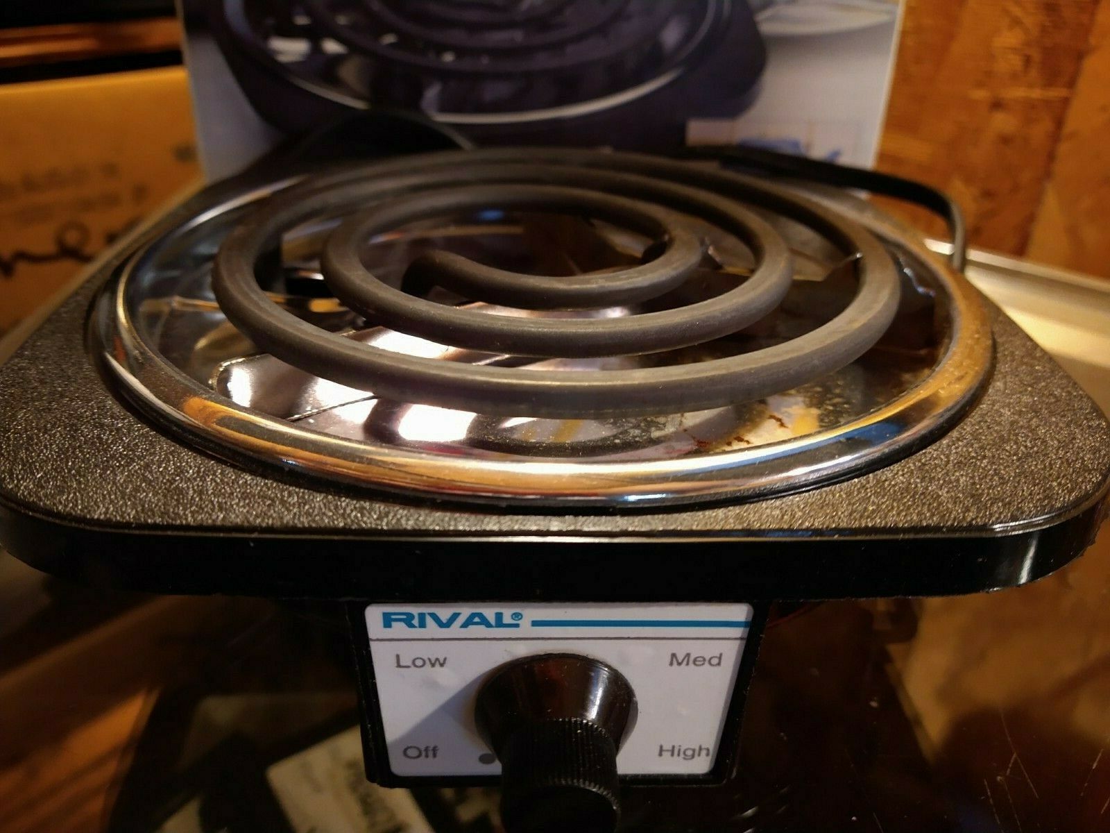 Rival Brand New in Box, Electric, 750 Watt, Black, Model 604 Single Burner - Fresh Stock Dated February 2026