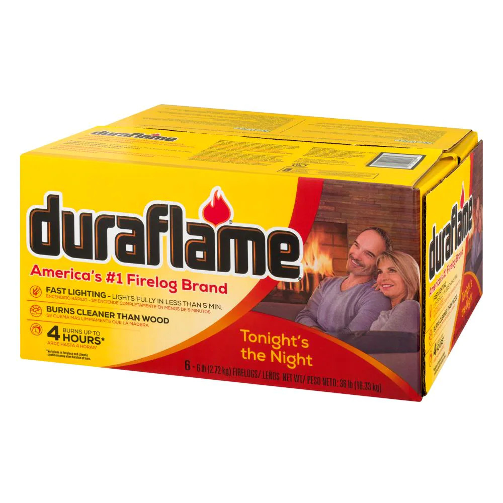 Duraflame 4-Hour 6-Lb Fire Log (6-Pack) - Fresh Stock Dated January 2026