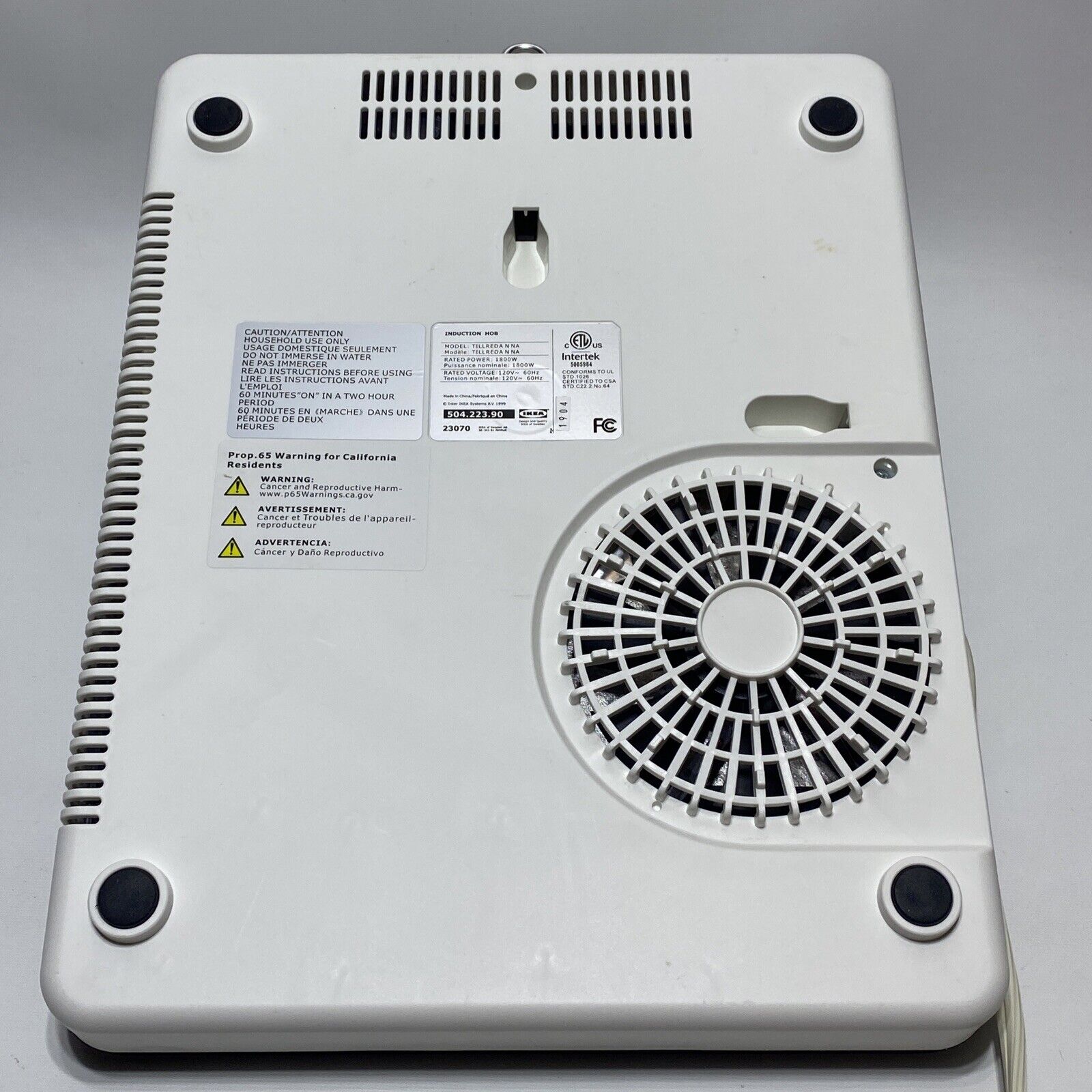 Ikea TILLREDA Portable Induction HOB Cooktop Burner 1800W, Clean, Tested Perfect - Fresh Stock Dated February 2026