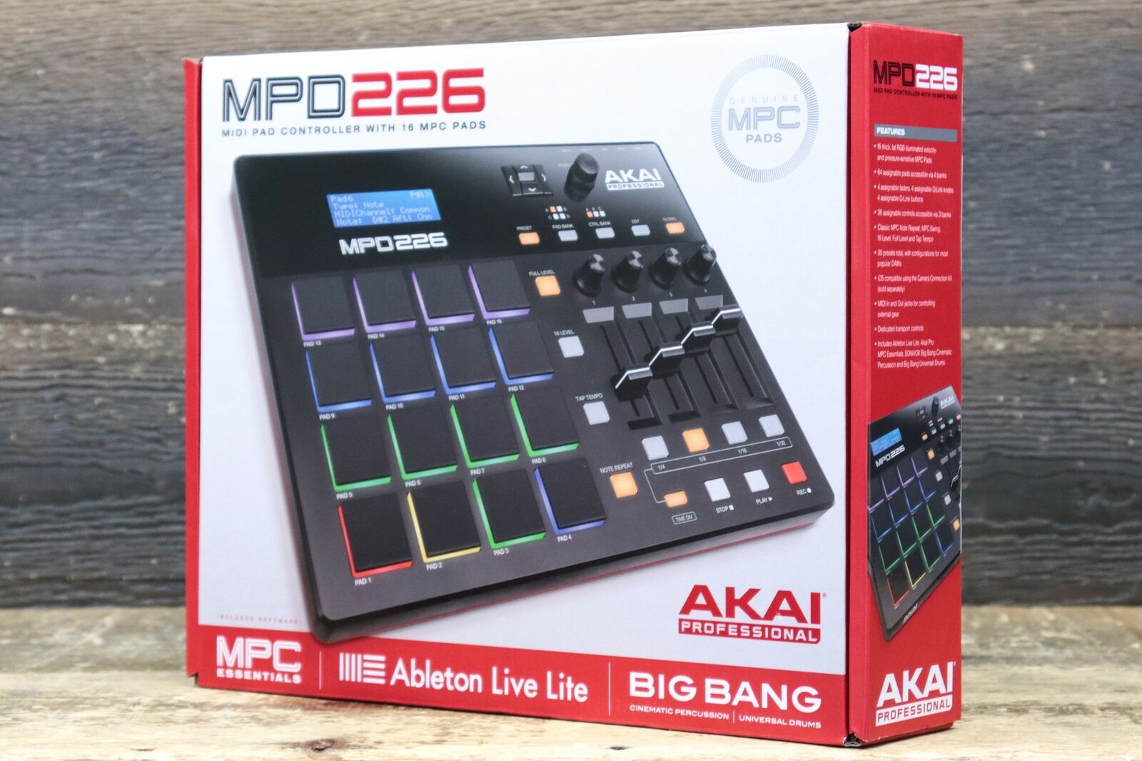 Akai Professional MPD226 Mini Pad Controller 16 MPC Playable MIDI Pad Controller - Fresh Stock Dated December 2025