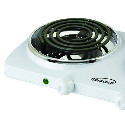 Brentwood Ts-368 Electric 1500W Double Burner Spiral White - Fresh Stock Dated February 2026