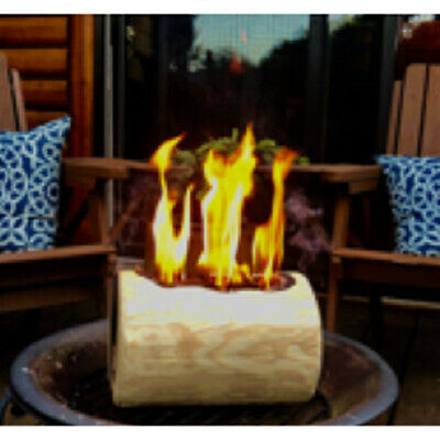 TimberTote TripleTorch One Log Campfire Fireplace Fire Wood Log with 3 Chimneys - Fresh Stock Dated December 2025