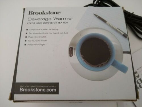 Brookstone Mug Beverage Warmer Coffee Tea Soup 21w Model K72AS Stainless C - Fresh Stock Dated February 2026