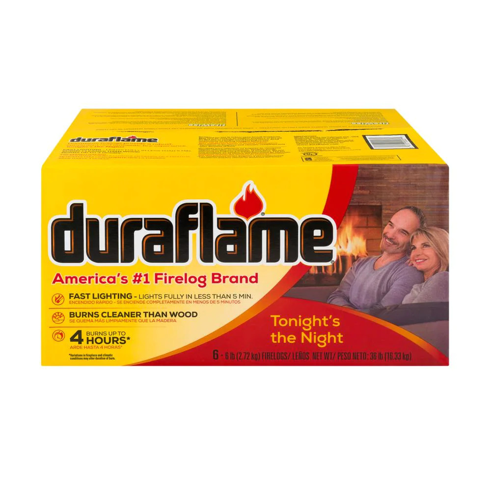 Duraflame 4-Hour 6-Lb Fire Log (6-Pack) - Fresh Stock Dated January 2026
