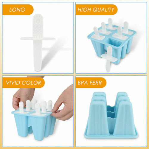 6 Cell Pop Mold Popsicle Maker Lolly Mould Tray Pan Kitchen Frozen Ice Cream New - Fresh Stock Dated February 2026