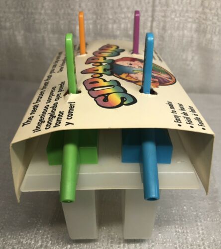 Vintage Sip A Pop Frozen Popsicle Maker With Straw 4 Pack Multicolor Never Used - Fresh Stock Dated February 2026