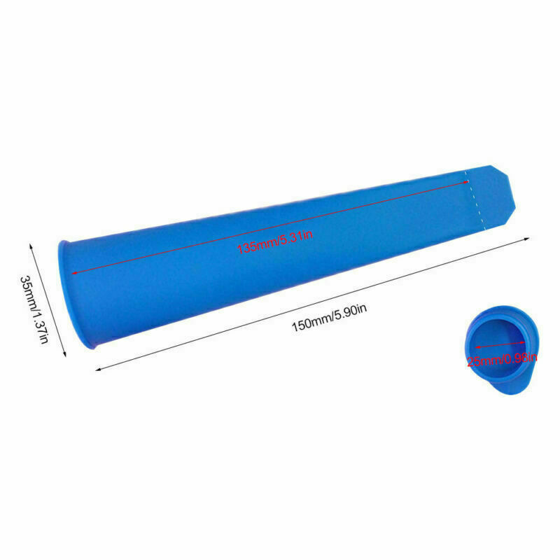 6 Silicone Popsicle Mold ice Pop Maker Snack Ice Cream, Juice, Jello, - Fresh Stock Dated February 2026